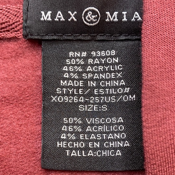 Max & Mia‎ Women's Plum Colored Hoodie-NWOT - Picture 2 of 11